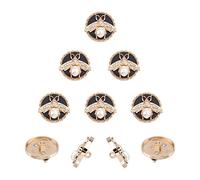 nbeads 10 Pcs Bouton Rond en Métal Abeille, 3D Abeille avec Perle Alliage Émail Tige Boutons pour Bricolage Artisanat Bouton Couture Costume Uniforme Manteau Décoration Pantalon Accessoires