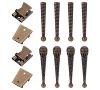 NBEADS 10 Pcs Kit de Fixations pour Cravates Bolo, 8 Pcs 2 Styles embouts de Rechange en Alliage 2 Pcs fermoirs Coulissants pour Colliers Loisirs Créatifs Vêtements et Décoration, Bronze Antique