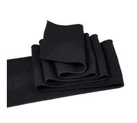 NBEADS 100 × 10 × 0,2 cm Bordure en polycoton, poignets côtelés tubulaires sans couture pour poignets, ceintures, col de col, veste à coudre pour sweat-shirt, noir