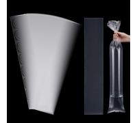 NBEADS 100 Pcs 80.5x15.5cm Sacs Affiche, Tube de Rangement Transparent en Plastique PE Ouvert de 2 mil pour Affiches et Objets Larges et Étroits Imperméable