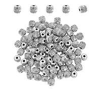 Nbeads 100 Pcs Alliage Perles Tibétain et Métal d'Espacement pour Cheveux Tressés - Fabrication de Bijoux Collier Bracelet