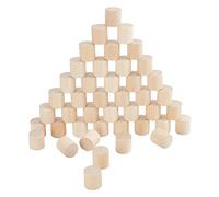 NBEADS 100 Pcs Cylindres de Blocs D'Artisanat en Bois, 2x2cm Bâtons Ronds en Bois Inachevés Bâtons D'Artisanat Hêtre Construction Sculpture pour Bricolage Artisanat Peinture Décor Maison Jardin