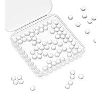 nbeads 100 Pcs Perles en Verre, 6mm Perles Banger Perles Rondes sans Trou Cristal Perles Terp Pearl pour Fabrication Bijoux Décorations Diffusion Parfums, Clair