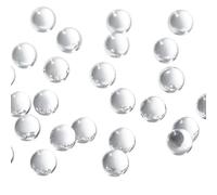 NBEADS 100 Pcs Perles en Verre Transparent Sans Trou, 4mm Boules de Quartz Transparentes Perles Rondes Non Percées Perles de Cristal Sphère de Verre pour la Fabrication de Bijoux Décorations