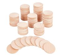 NBEADS 100 Pcs Rondes en Bois de Hêtre, 30.5mm Cercles de Bois Non fini Tranches Rondes en Bois Découpes Ornements pour Artisanat Peinture Mariage et Décoration Noël Maison, 3.5 mm D'Épaisseur