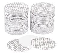 nbeads 100 Pcs Sécurité en Mousse Joints Sensibles à la Pression, 70mm Doublures de Couvercle en Mousse Étanche Rondes de Sécurité Joints de Bocaux Joints de Bouteille, Blanc