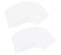 NBEADS 100 Pcs Tissu de Coton Blanc, 10x12cm Carrés de Coton pour Quilting Tissu Prédécoupé de Couleur Unie Tissu de Broderie en Coton pour le Bricolage et la Couture