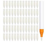 nbeads 100 Pièces Embouts de Rechange pour Stylo Marqueur en Nylon, Pointes Pinceau Douces de 17 x 4 mm Compatibles avec Marqueurs de Peinture Acrylique pour Dessin, Écriture, Croquis, Blanc Fleur