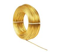 nbeads 100m 1.5mm Aluminium Craft Wire Golden Beading Craft Wire for Jewellery Craft, Modeling Making