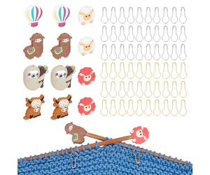 NBEADS 12 Pcs Bouchon de tricot pour animaux avec 60 Pcs Épingles à Bulbe de Sécurité, Protecteurs de Pointes D'aiguilles Épingles à Tricoter pour Tricot Crochet Couture