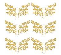 NBEADS 12 Pcs Patch Brodé à Fleurs Dorées, Appliques Baroques Brodées à Repasser Sur des Patchs à Coudre pour la Décoration de Robes de Mariée la Réparation de Vêtements les Sacs à Dos 17.8x8.8cm