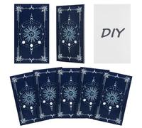 NBEADS 120 Pcs Carte de Tarot Vierge, Cartes Oracle à Écrire avec Dos Blanc Tarot à Créer Soi Même pour Ateliers de Méditation Activités de Groupe Cadeaux Créatifs, 12x7cm, Soleil et la Lune
