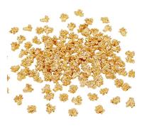 nbeads 120 Pcs Perles de fleur en or Alliage, 7x6.5mm Connecteurs en Forme de Fleur de Pistil de 7x6.5mm Accessoires de Charme Capuchons de Perles en Métal pour Bijoux DIY