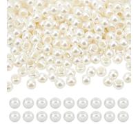 NBEADS 120 Pcs Perles en Plastique, 16mm Perles Européennes à Gros Trou Perles D'Imitation Rondelles Perles D'Espacement pour Colliers Bracelets Boucles D'Oreilles Fabrication de Bijoux, Trou: 8mm