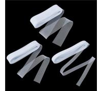 NBEADS 137.16 m Tresse Élastique en Crin de Cheval, 3 styles Rubans en Crin de Cheval Tressés en Polyester pour Couture de Robes de Mariée Robes de Danse Accessoires de Robe, Blanc