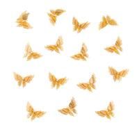 NBEADS 15 Pcs Attrape Soleil Papillon à Suspendre, Connecteurs en Laiton avec Pendentif en Strass Cristal pour Fenêtre Décoration de Jardin Mariage Fabrication de Bijoux, Or Clair