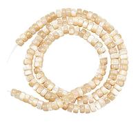 NBEADS 196 perles Heishi naturelles en coquillage de trochidée, rondes et plates de 4 mm pour bijoux