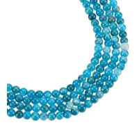 nbeads 2 Brins Environ 186 Pcs Perles D'Apatite Naturelle, Perles Rondes en Pierre Lisse de 4mm Pierres Précieuses en Vrac pour Bricolage Artisanat Collier Bracelet Fabrication de Bijoux