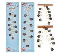 nbeads 2 pcs 2 Tailles Plat Rond Breloque à Tricoter Rang Compteur Chaînes, Chiffres Alliage Émail Breloques Marqueurs de Tricot pour Tricoter Crochet Suivi de L'Avancement, Noir (Jusqu'À 10mm/14mm)