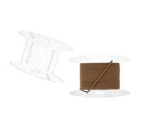 NBEADS 2 Pcs Bobine de Fil en Acrylique, Bobines de Fil à Broder Transparent Organisateurs de Fil à Broder avec Paillettes pour le Rangement des Fils à Coudre, 11.5x16.5cm