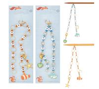 NBEADS 2 Pcs Chaîne de Compteur de Rangées de Tricot Marine Life, 2 Pcs 0-9 Numéro Marqueurs de Point Crochet Perles Acryliques Crochet Point Marqueur Breloques pour Tricot Couture Bijoux