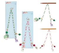 NBEADS 2 Pcs Chaînes de Comptage de Rangs de Tricot Alpaga, Marqueurs de Points Crochet Perles Numériques Accessoires de Comptage de Rangées pour le Tricot Suivi du Crochet Progression du Projet