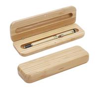 NBEADS 2 Pcs Coffret Cadeau en Bois pour Stylo, Étui de Rangement Rectangulaire en Bambou pour Stylo Individuel Boîte Cadeau Vide pour Stylo Fournitures de Bureau D'Anniversaire Ou Autres, 170x55x24mm