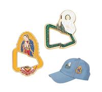 NBEADS 2 Pcs épingle à Chapeau Vintage en Émail, Épingles à Chapeau en Métal Motif Dessin Animé Antidérapantes Décoration de Chapeaux Alliage Peint pour Sacs Casquettes Vêtements