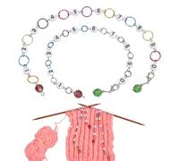 NBEADS 2 Pcs Nombre de Perles de Verre à Tricoter Rangée de Chaînes de Compteur, Chaînes de Compteur de Rangée de Marqueur de Point de Perles de Lien pour Couture Crochet L'Avancement du Projet