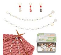 NBEADS 2 Pcs Numéro 0-9 Chaînes de Compteur de Rangée de Tricot, 3 Pcs Marqueur de Point de Crochet de Chat Chaînes de Compteur de Rangées Marqueurs de Point de Verrouillage pour Tricot Crochet