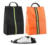NBEADS 2 Pcs Sac à Chaussures de Golf pour Crampons, Sacs de Rangement pour Chaussures en Tissu Oxford avec Fermeture Éclair pour Ranger et Emporter Vos Essentiels de Vacances, 41.1x23.3x0.25cm