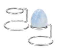 nbeads 2 Pcs Support de Boule de Cristal en Métal, Présentoir à Sphères en Platine Présentoir à Œufs en Fer pour Boule de Cristal Globe Décoration de Bureau à Domicile, Diamètre Intérieur: 42mm