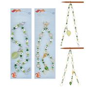 NBEADS 2 Pièces Breloques Feuilles à Tricoter Chaînes de Compteur, Marqueurs de Point de Feuille Nombre de Perles Chaînes de Compteur pour le Tricot Suivi du Crochet Progression du Projet, Vert Clair