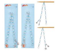 NBEADS 2 Styles Chaînes de Compteur de Rangs de Tricot pour Animaux Marins, Marqueurs de Points en Acrylique Marqueur de Point en Verre Accessoires pour le Crochet pour Tissage Couture Quilting