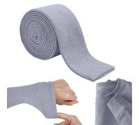 NBEADS 2 Verges Poignet en Tricot Côtelé, 6cm Col Manches Poignets Garniture Encolure Ceinture Matériau Coton Côtelé Poignet pour Ceintures Col Garniture Veste Accessoires de Couture, Gris