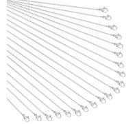 nbeads 20 Pcs 21.65 Pouces Chaîne de Collier, 304 maillons en Acier Inoxydable Chaîne de Câble Colliers Chaînes de Serpent avec Rallonge de Chaîne pour la Fabrication de Bijoux, Couleur Inoxydable