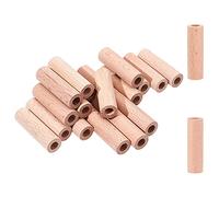NBEADS 20 Pcs 5x1.5 cm Cylindres de Blocs D'Artisanat en Bois, Bâtons Ronds en Bois Non Fini Construction de Modèles en Bois Bâtons de Colonne pour Artisanat Peinture Décor Jardin Maison, Trou: 8mm