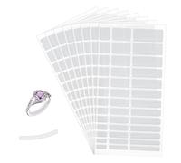 NBEADS 20 Pcs Ajusteur de Taille de Bague Intelligent, Réducteur de Bague Transparent Ajusteur de Taille Invisible Adapté aux Hommes et aux Femmes Kit de Mise à Taille de Bague Lâche, 5.5x10x0.05cm