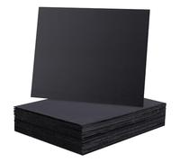 NBEADS 20 Pcs Feuilles de Plastique ondulé, 28x21.5cm Panneaux Rectangulaires Ondulés Feuilles cannelées en Plastique de 3mm D'Épaisseur pour Panneau Publicitaire Modèle de Bricolage, Noir