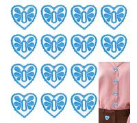 NBEADS 20 Pcs Patch Thermocollant en Forme de Cœur Brodé, 35mm de Large Patchs en Tissu à Coudre écussons Thermocollants pour Jeans Vêtements Loisirs Créatifs, Lumière Bleu Ciel