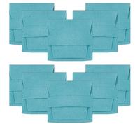 nbeads 20 Pcs Pochette à Bijoux en Microfibre, 6.9x6.5cm Cyan Sac à Cosmétiques de Poche Sacs de Bijoux en Velours Sacs Cadeaux en Velours Pour Boucles d'Oreilles Bracelets Colliers