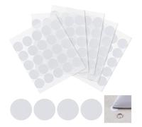 NBEADS 200 Pcs Patchs à œillets Thermocollants, 2cm Patchs Renforcés à Œillets en Polyester Applique d'œillets pour L'Installation D'Œillets Œillets et Boutons Pression Sur les Tissus, Blanc