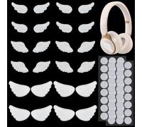 NBEADS 24 Pcs 3 Styles d'ailes d'ange Décoratives pour Casque Audio, Ailes d'ange pour Loisirs Créatifs avec 24 Paire de Pastilles Adhésives Double Face pour Barrettes Bandeaux Vêtements Chaussures