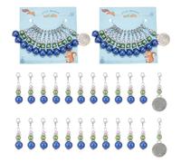 NBEADS 24 Pcs Marqueurs pour crochet en forme d'arbre de vie, Marqueur de point en Acrylique Imitation Perle amovible pour le Tricot, le Tissage, la Couture et la Bijouterie