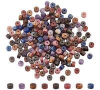 NBEADS 240 Pcs 8 Styles Perles de Pierre Heishi Naturelles, environ 4mm Mini Disque entretoise Perles Plates Rondes Perles de Pierre en Vrac pour Bracelet Collier Fabrication de Bijoux