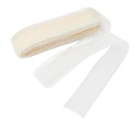 NBEADS 25m Tresse de CRIN de Cheval Rigide, 5.5cm de Large CRIN Maille Tresse Garniture Polyester Rubans avec Bordure Scintillante pour Couture Robe de Mariée Robes Emballage Cadeau, Amande Blanchie