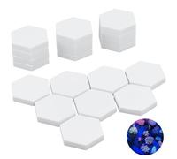 nbeads 28 Pcs Base de Bouchons en Céramique pour Fragments de Corail, Support Hexagonal pour Fragments de Corail pour Aquarium Blanc 3.5 × 3.05cm