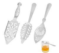 NBEADS 3 Pcs 3 Tailles Cuillère à Absinthe en Acier Inoxydable, Cuillère Compte-gouttes de Fontaine Vintage pour Cocktail Tasse Bar