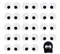 NBEADS 30 écusson Thermocollant Brodé Œil Noir et Blanc, 52mm Écussons à Coudre en Forme D'Œil Autocollants Brodés pour le Crochet les Animaux les Jeans les Vêtements la Couture et la Décoration