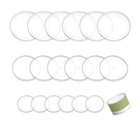 NBEADS 30 Pcs 3 Tailles Couvercle de Boîte, Couvercles de Boîtes en Plastique Transparent Couvercles Hermétiques pour Pots de Yaourt et Conserves (56mm /87mm /102mm)